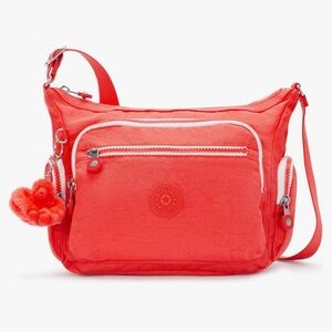 Kipling Bright Coral Pink Crossbody Strap